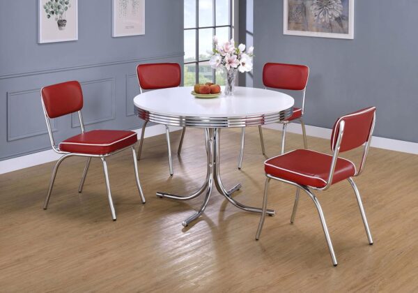 Coaster Home Furnishings Retro 1950s Soda Fountain Diner 5-P...