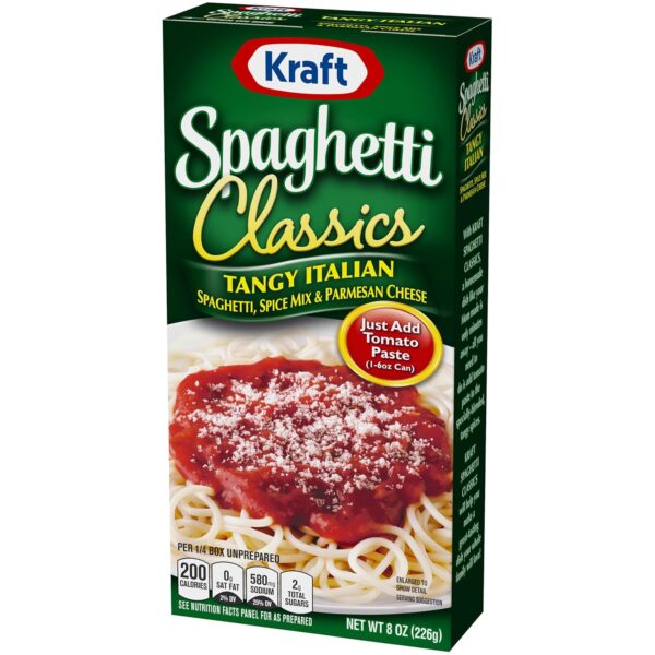 Kraft Spaghetti Classics Tangy Italian Spaghetti, Spices, & ...