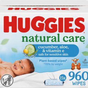 Huggies Natural Care Cucumber, Aloe and Vitamin E Baby Wipes...