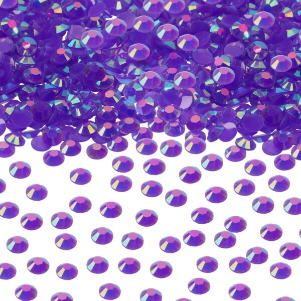 Resin Flatback Rhinestones Gemstone Beads Round Crystal Gems...