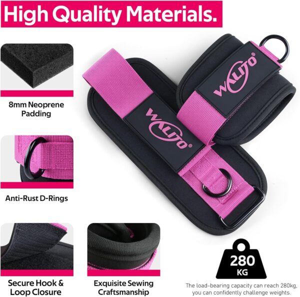 WALITO Ankle Resistance Bands with Cuffs, Exercise Bands for...