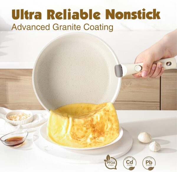 SENSARTE 24 Piece Pots and Pans Set, Nonstick Detachable Han...