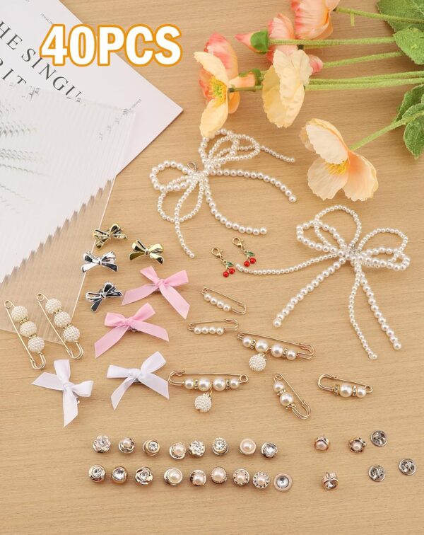 Yawlsow 40 Pcs Shoe Charms for Sneakers Junk Charms for Wome...