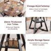 Round Dining Table for 4,Kitchen Dining Room Circle Dinner P...