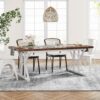 Tribesigns Farmhouse Dining Table for 6 People, 70.8-Inch Re...