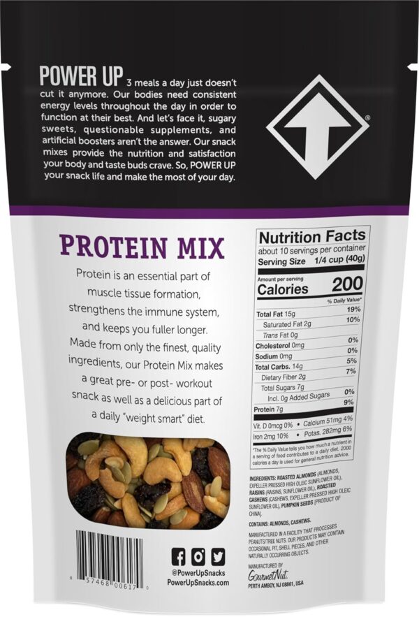 Power Up Premium Trail Mix - Protein Packed 14oz, No Added S...