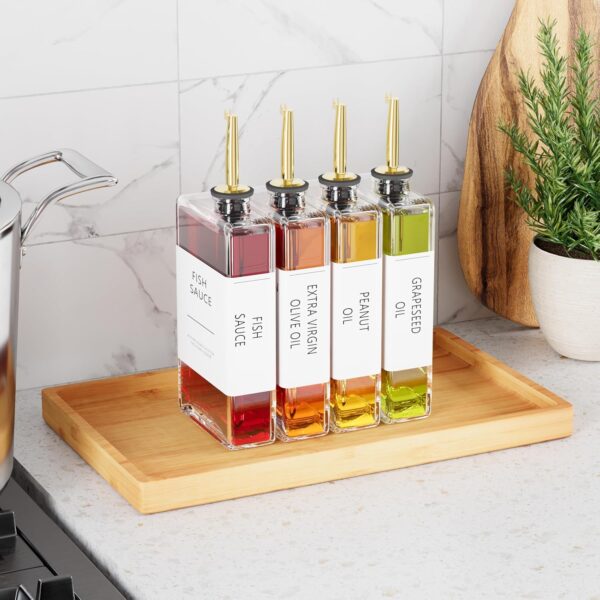 Kitchen Cooking Oil Dispenser Set, Olive Oil & Vinegar Bottl...