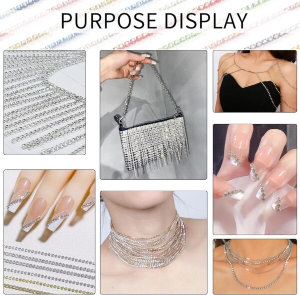10 Yards 2 MM Rhinestone Chain Trim Crystal Rhinestone Close...