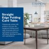 MECO Stakmore Classic Straight Edge Wood Folding Card Table,...