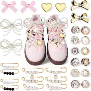 30PCS Womens Shoe Charms for Sneakers Cute Lace Accessories ...