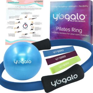 Pilates Ring and Ball Set with 3 Resistance Bands - Pilates ...