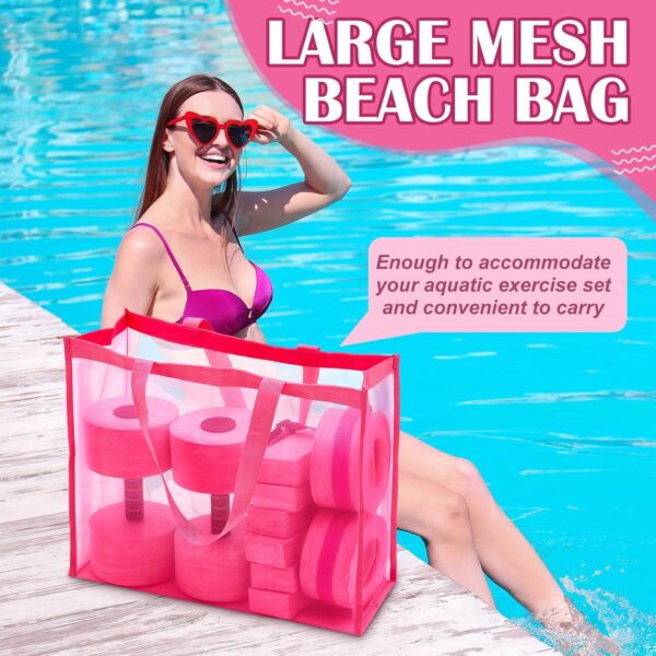 6 Pcs Aquatic Exercise Set Water Aerobics Set with Large Mes...