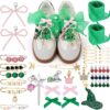AIERSA Shoes Charms for Sneakers Socks, 47pcs Pearl Shoe Lac...