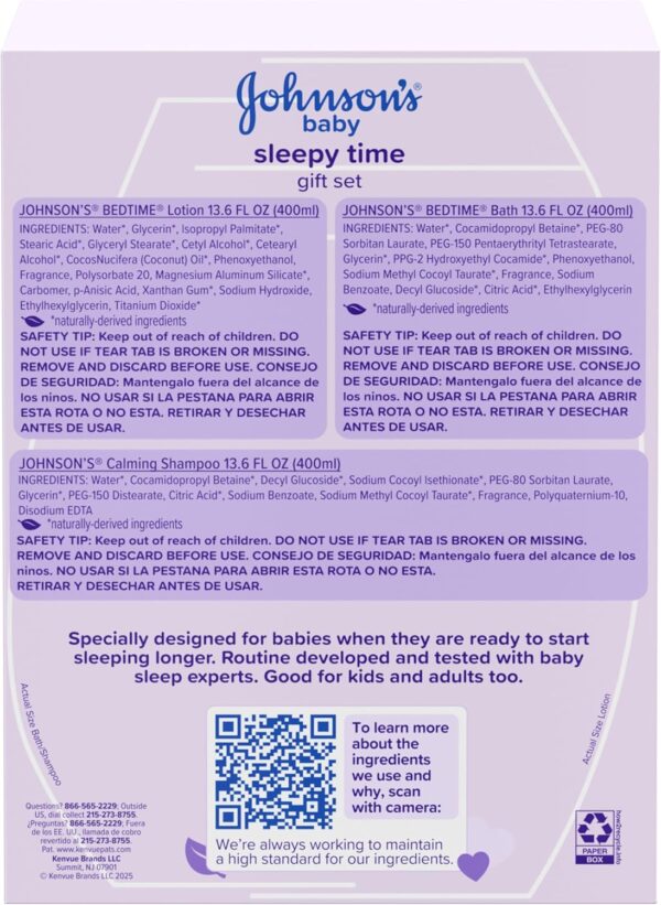 Johnson's Baby Sleepy Time Bedtime Gift Set with Relaxing Na...