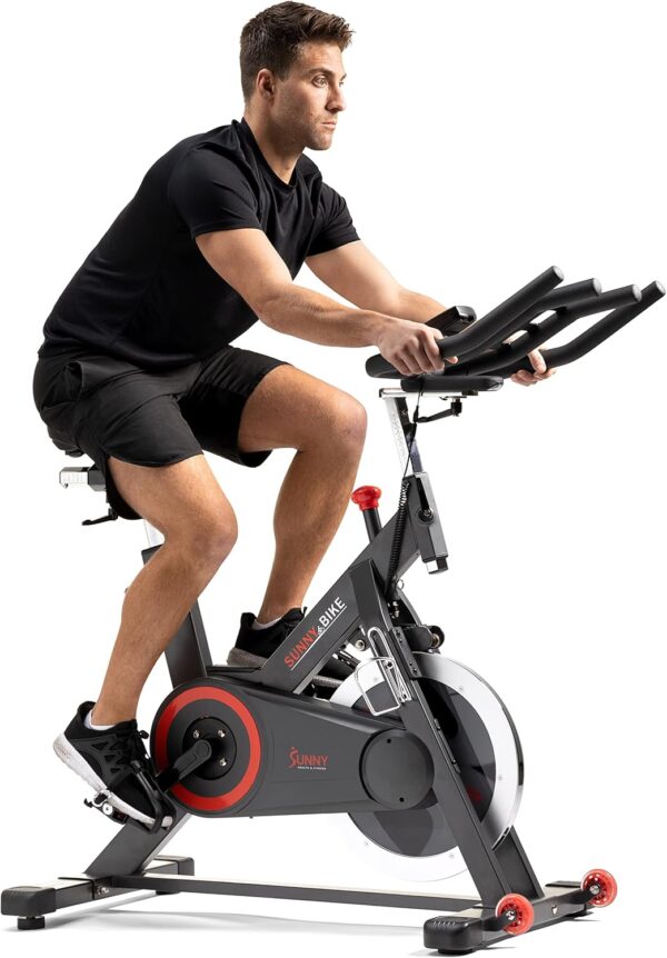 Sunny Health & Fitness Magnetic Belt Drive Indoor Cycling Bi...