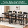 Shintenchi Kitchen Table Chairs Set of 4, Dining Table Set f...