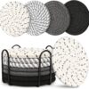 Coasters for Drinks, Coasters Set of 4 - Color, 8 Pack Coast...
