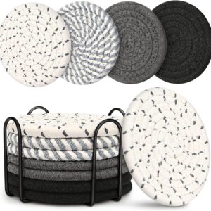 Coasters for Drinks, Coasters Set of 4 - Color, 8 Pack Coast...