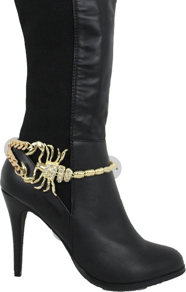 TFJ Women Boot Bracelet Western Fashion Jewelry Gold Metal C...