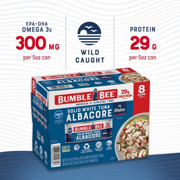 Bumble Bee Solid White Albacore Tuna in Water, 5 oz Can (Pac...