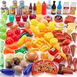 Play Food Sets,143Pcs Play Kitchen Accessories,Toy Food for ...