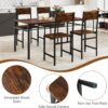 Giantex Dining Chairs Set of 4, Industrial Kitchen Chairs wi...