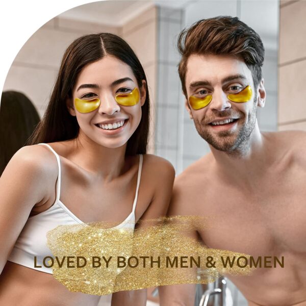 Under Eye Patches (30 Pairs), 24K Gold Under Eye Mask for Pu...