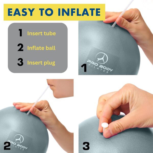 ProBody Pilates Ball 9 Inch - Small Exercise Ball for Stabil...