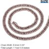 uxcell 1 Yard 3 Rows Rhinestone Chain, 8.5mm Bling Crystal C...