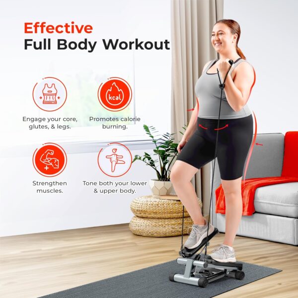 Sunny Health & Fitness Mini Stepper for Exercise at Home, St...