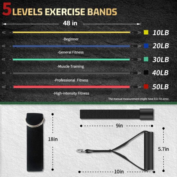 VEICK Resistance Bands, Exercise Bands, Workout Bands, Resis...