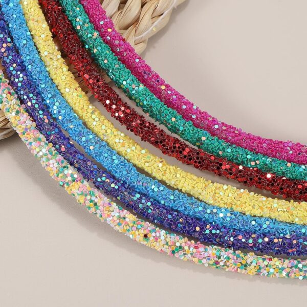 PATIKIL Sequins Rope, 5.5 Yard 6mm Sequins Rhinestone Tube C...