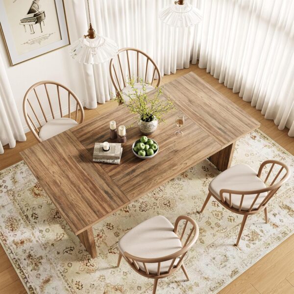 LITTLE TREE 71-Inch Dining Table, Rectangular Wooden Kitchen...