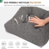 RACE LEAF Indoor Chair Cushions 4 Pack, Tufted Memory Foam D...