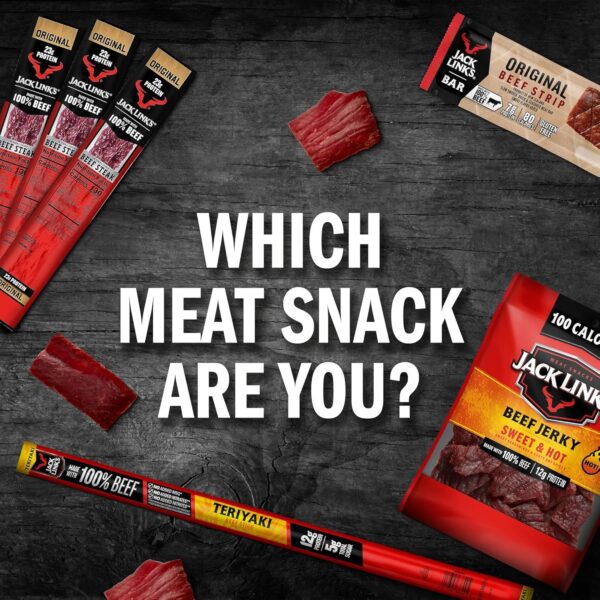 Jack Link's Beef Jerky, Peppered, Half Pounder Large Jerky B...