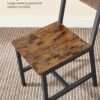 VASAGLE Dining Chair Set of 4, Rustic Wood Chairs with Metal...