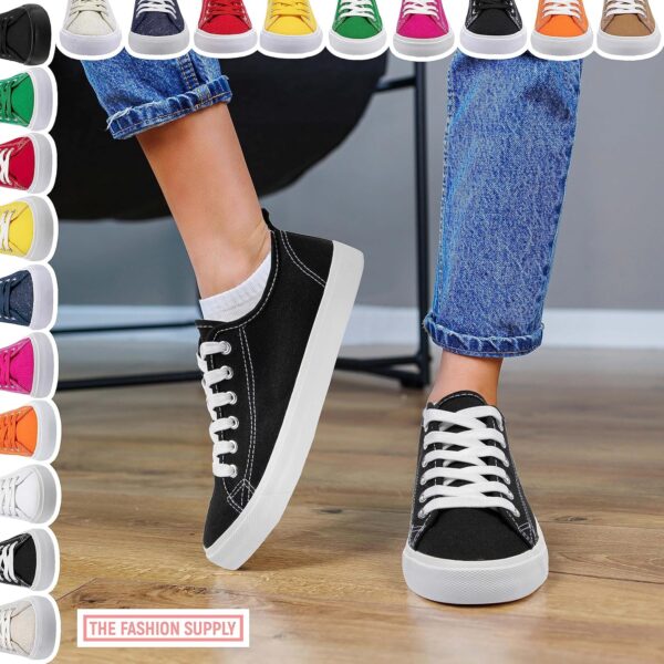 Canvas Shoes for Women Casual Low Top Sneakers Fashion Women...