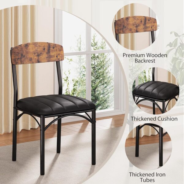 Round Dining Table Set for 4, Kitchen Table and Chairs for 4...