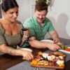 Acacia Wood Cutting Board and Chopping Board with Handle for...