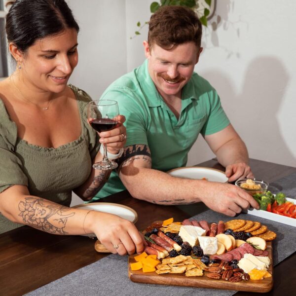 Acacia Wood Cutting Board and Chopping Board with Handle for...