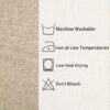 Hiasan 2 Pack Faux Linen Rectangle Tablecloth - Wrinkle and ...