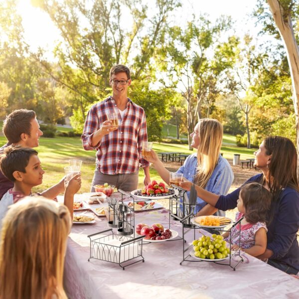 Sorbus® Buffet Caddy — 7-Piece Stackable Set Includes Plate,...