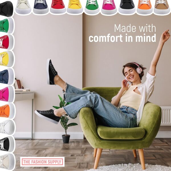 Canvas Shoes for Women Casual Low Top Sneakers Fashion Women...