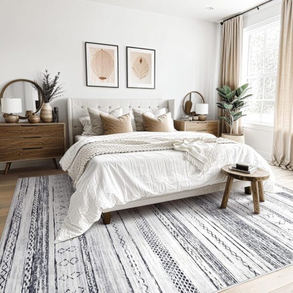 Tortania Area Rug Living Room Rugs - 5x7 Washable Large Soft...