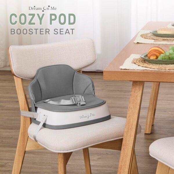 Dream On Me Cozy Pod Booster Seat with Removable Cover in Gr...