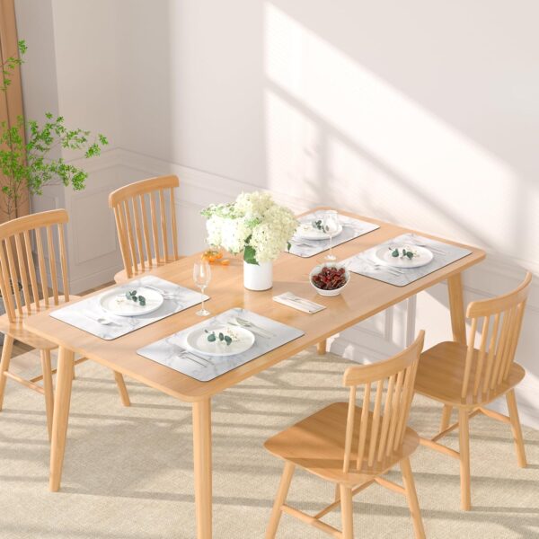 QIYI Placemats Set of 4, 12x18 Inch PU Leather Place Mats fo...