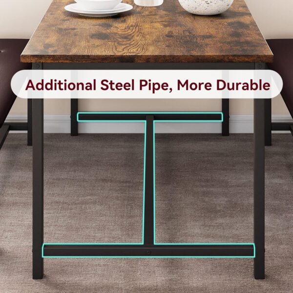 IDEALHOUSE Dining Table Set for 4, Kitchen Table with Uphols...