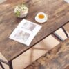VECELO Kitchen Table with 2 Benches for 4, 43.3'' Wood Dinin...