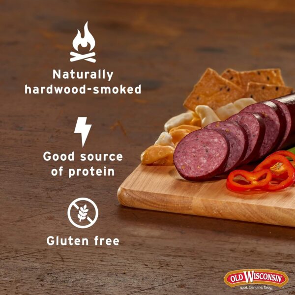 Old Wisconsin Premium Summer Sausage, 100% Natural Meat, Cha...