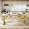 Tribesigns Modern Dining Table, 63" Large Kitchen Table for ...